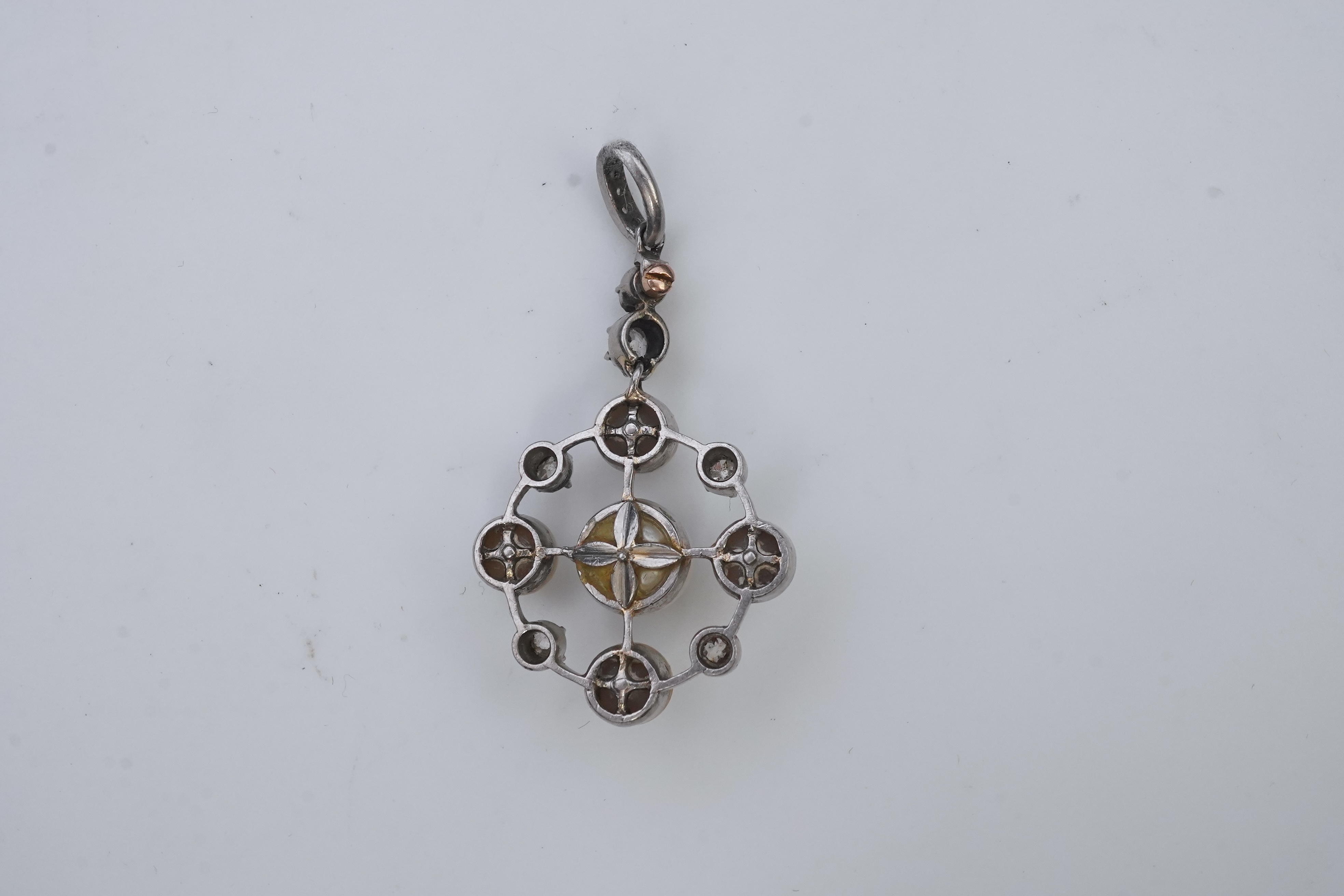 A pearl and diamond pendant, early 20th century